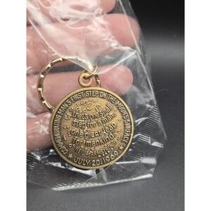 1969 Commemorative Key Chain/Pendant Man's First Step on Moon Neil Armstrong